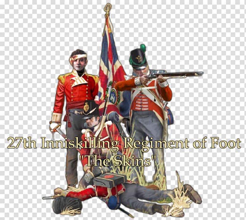 Napoleonic Wars British Army 27th (Inniskilling) Regiment of Foot Soldier, Soldier transparent background PNG clipart