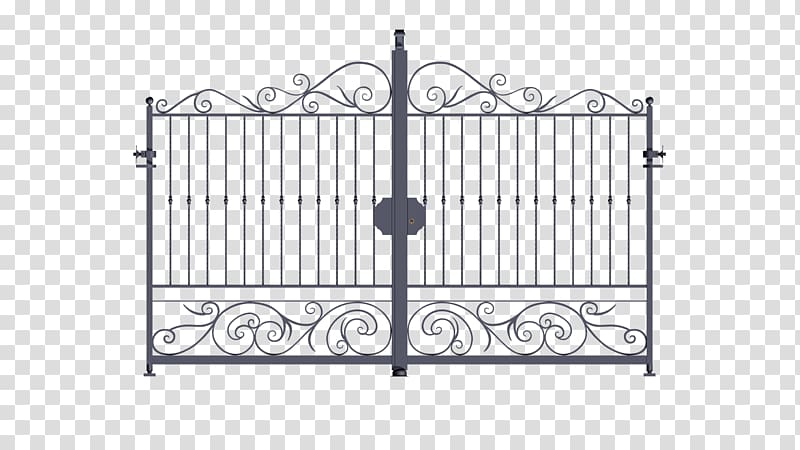 Gate Fence Wrought iron, gate transparent background PNG clipart