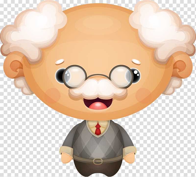 Cartoon Scientist Illustration, Scientists elderly transparent background PNG clipart