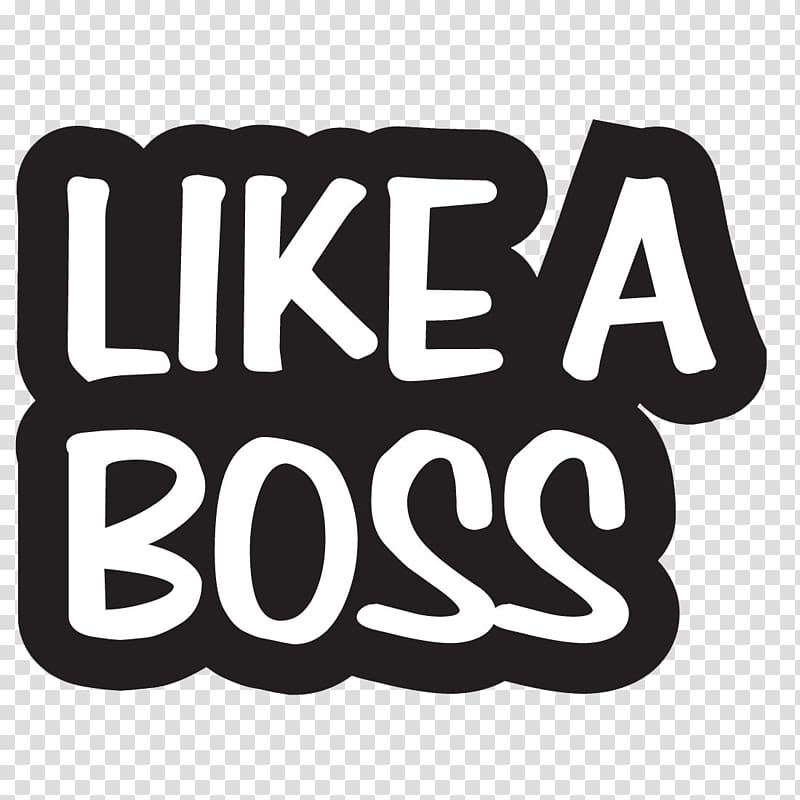 Like A Boss text, T-shirt , Like A Boss transparent background PNG clipart