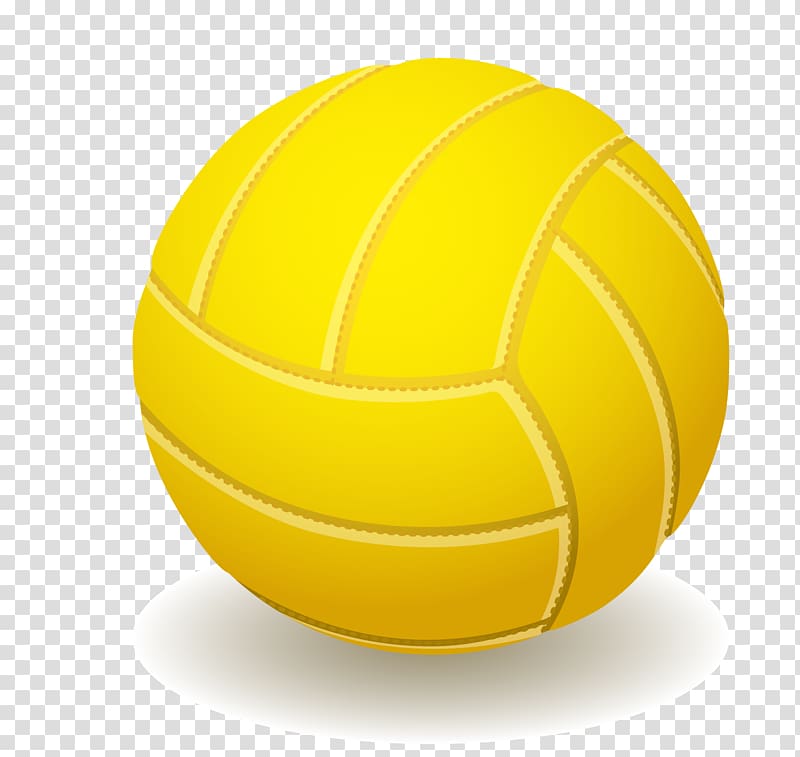 Beach volleyball Vecteur, Yellow realistic volleyball transparent background PNG clipart