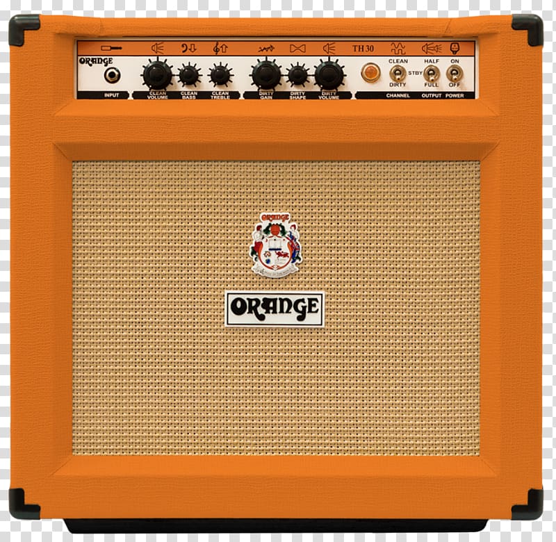 Guitar amplifier Orange Music Electronic Company, amplifier bass volume transparent background PNG clipart