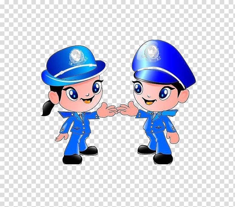 Police officer Cartoon Peoples Police of the Peoples Republic of China Chinese public security bureau, Cartoon police transparent background PNG clipart