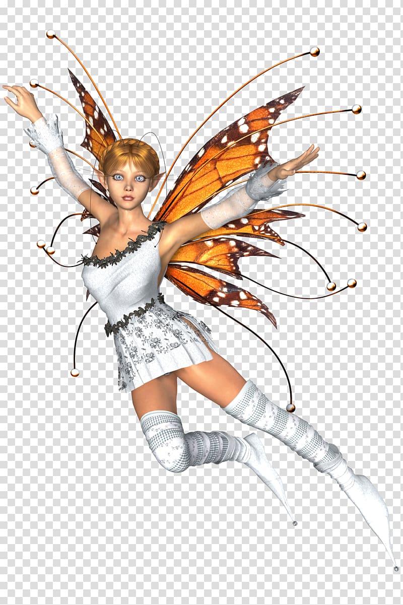 Fairy Elf Drawing Poster, Flying Butterfly Elf transparent background PNG clipart