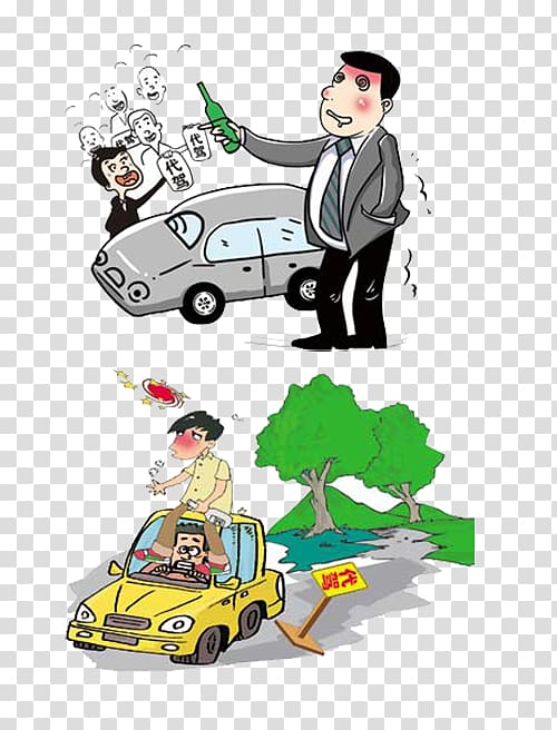 Car Comics Alcoholic drink, Drink to find driving cartoon transparent background PNG clipart