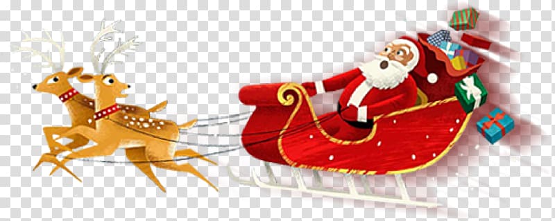 Pxe8re Noxebl Santa Claus Reindeer Sled Christmas, Santa Claus pulling gifts elk pattern transparent background PNG clipart