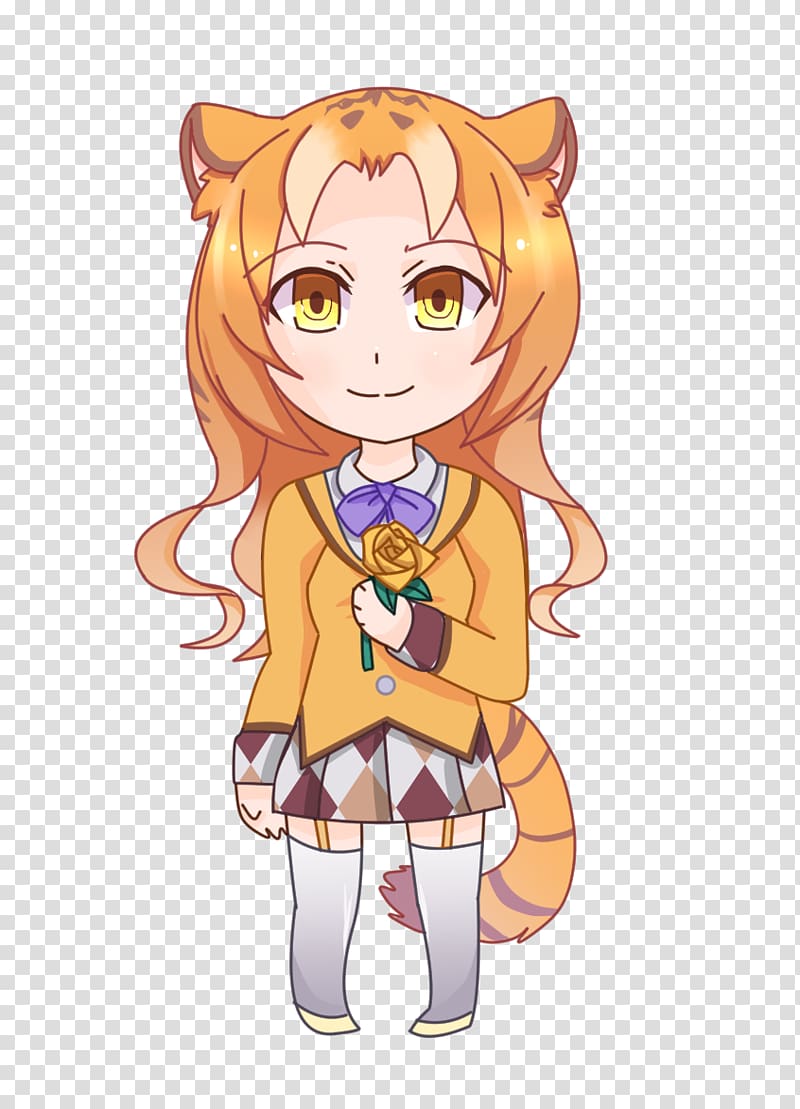 Kemono Friends Cat Golden tiger Mammal, golden tiger transparent background PNG clipart