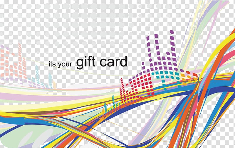 Gift card Credit card Money, Colorful background transparent background PNG clipart