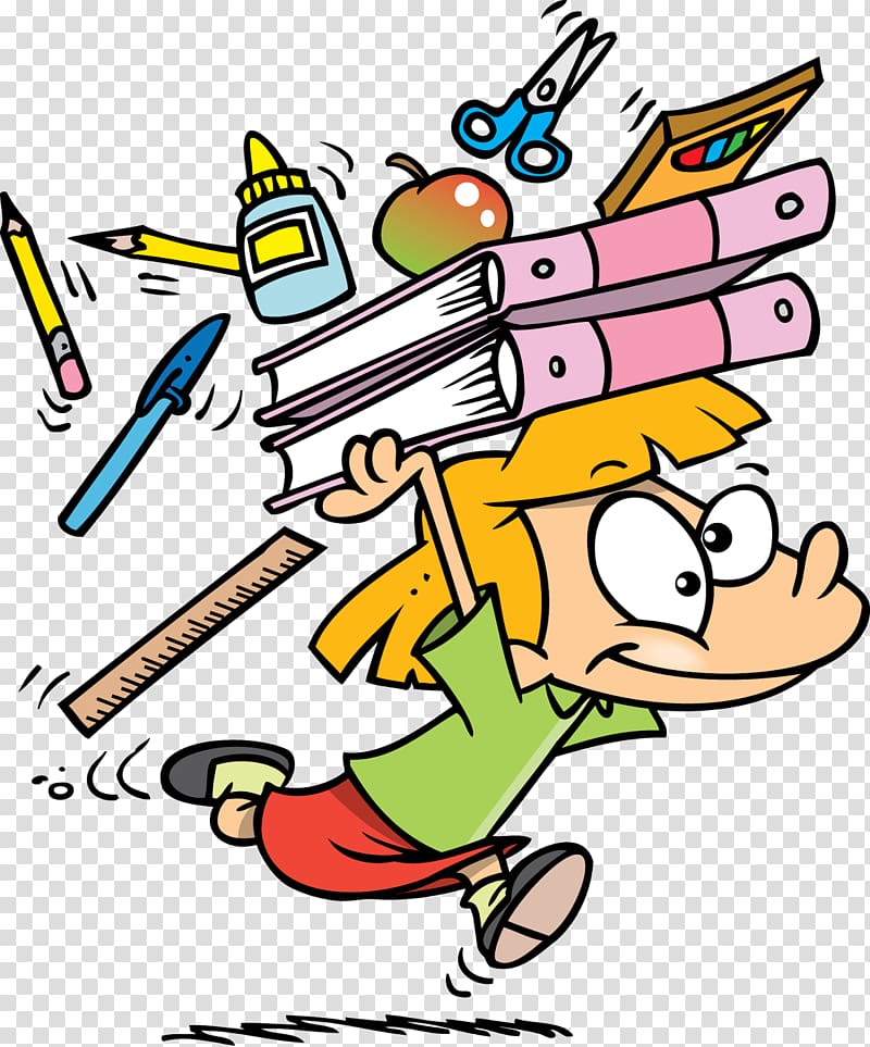 Cartoon School , school supplies transparent background PNG clipart