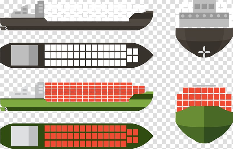 Container ship Intermodal container Transport, Container ship collection transparent background PNG clipart