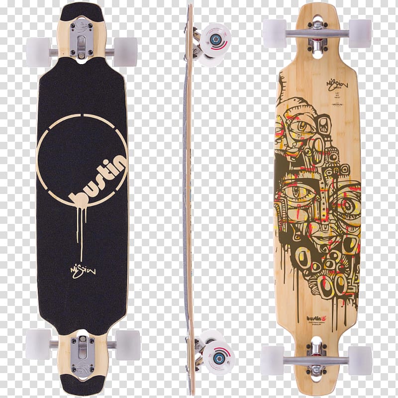 Longboard Bustin Boards || Brooklyn Skateboarding Surfing Longskate Boardshop, Bamboo board transparent background PNG clipart