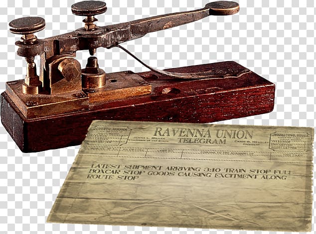 Industrial Revolution Electrical telegraph Invention Morse code Inventor, telegraph transparent background PNG clipart
