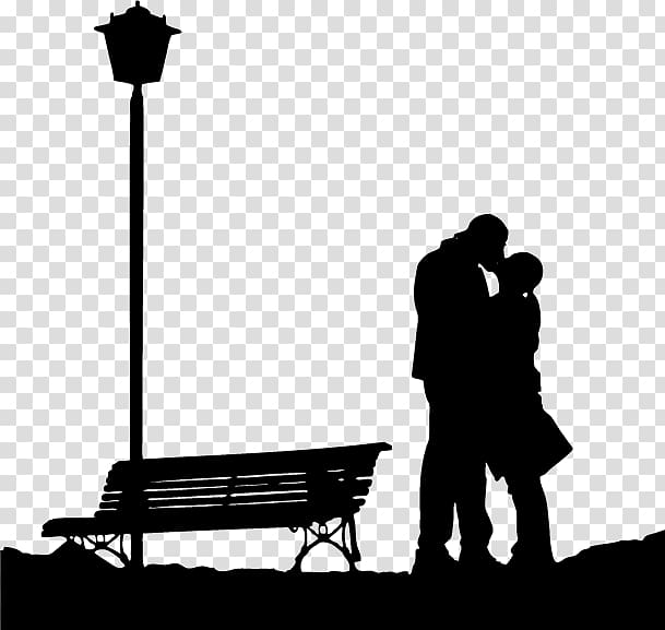couple Drawing Love Silhouette, couple transparent background PNG clipart
