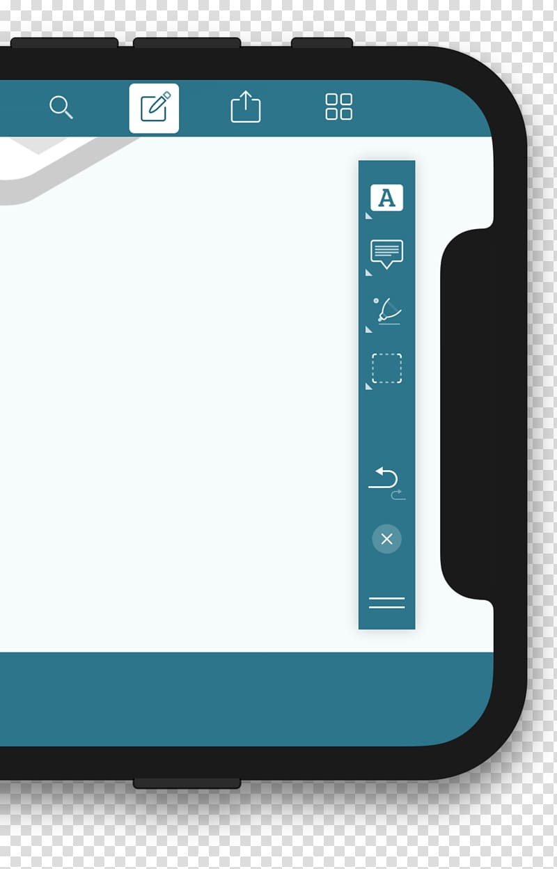Annotation iPhone X Apple Pencil Toolbar, toolbar transparent background PNG clipart