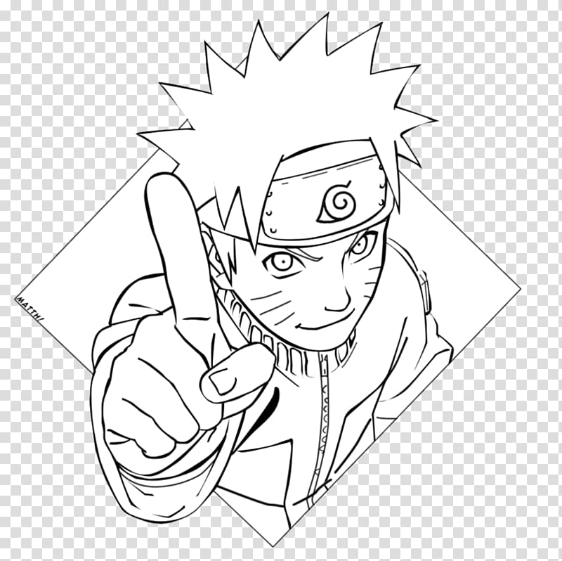 Naruto Uzumaki illustration, Line art Drawing Sasuke Uchiha Naruto, Lineart transparent background PNG clipart