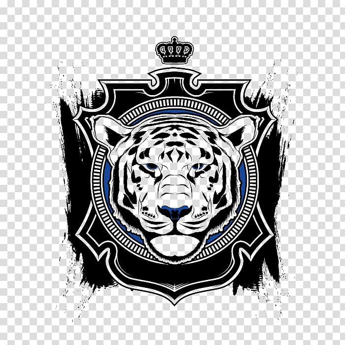 T-shirt Logo, Chinese style black tiger head transparent background PNG clipart