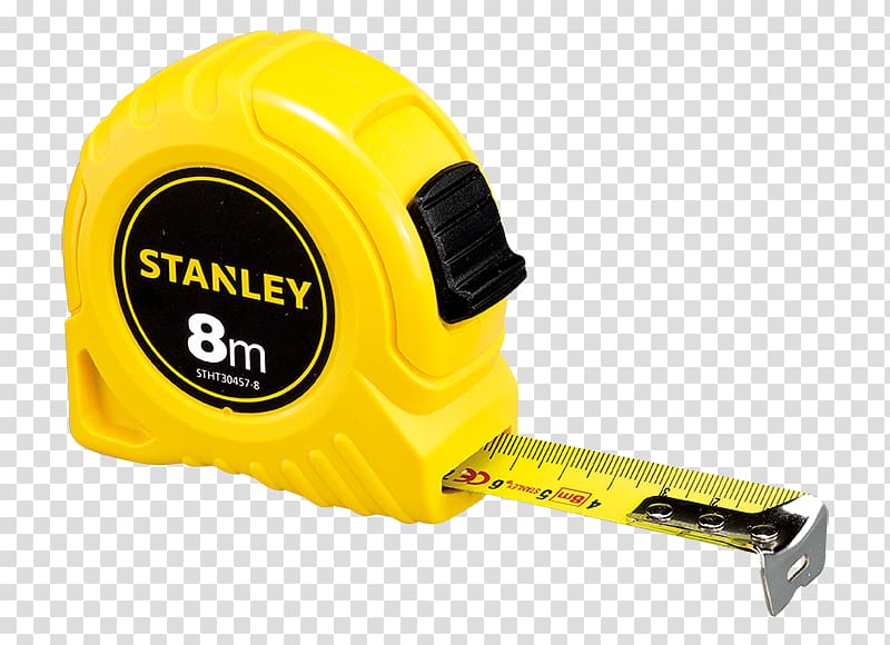Stanley Hand Tools Stanley Tylon blister Tape Measures Stanley Tylon 8m/26\' Measuring Tape JJ61246, transparent background PNG clipart