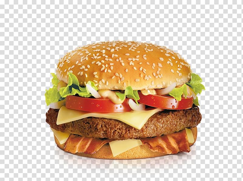 Big N\' Tasty Hamburger Bacon Fast food Cheeseburger, tasty transparent background PNG clipart