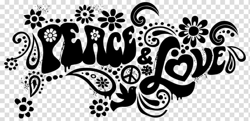 Peace and love Art, yin and yang transparent background PNG clipart