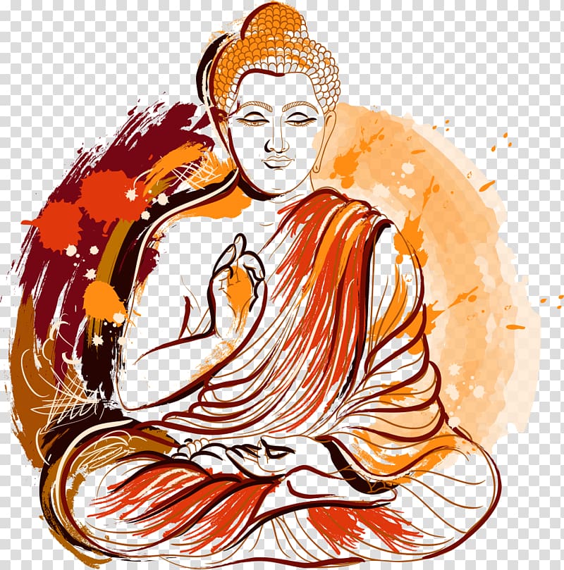 painted lord buddha transparent background PNG clipart