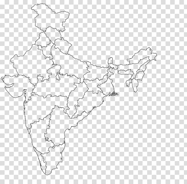 States and territories of India Blank map World map, la india transparent background PNG clipart