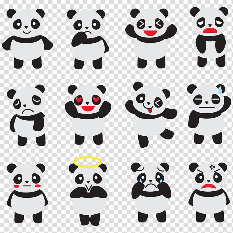 Giant panda Bear Cuteness , emoticons Panda transparent background PNG clipart