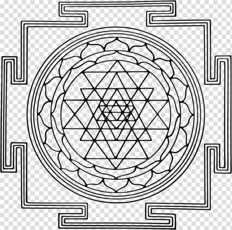 Hindu iconography Sri Yantra Hinduism, hinduism transparent background PNG clipart