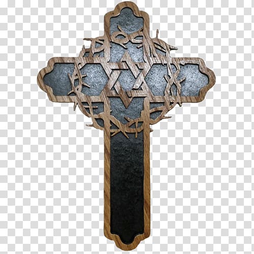 Crown of thorns Crucifix Cross and Crown Christian cross, thorns transparent background PNG clipart