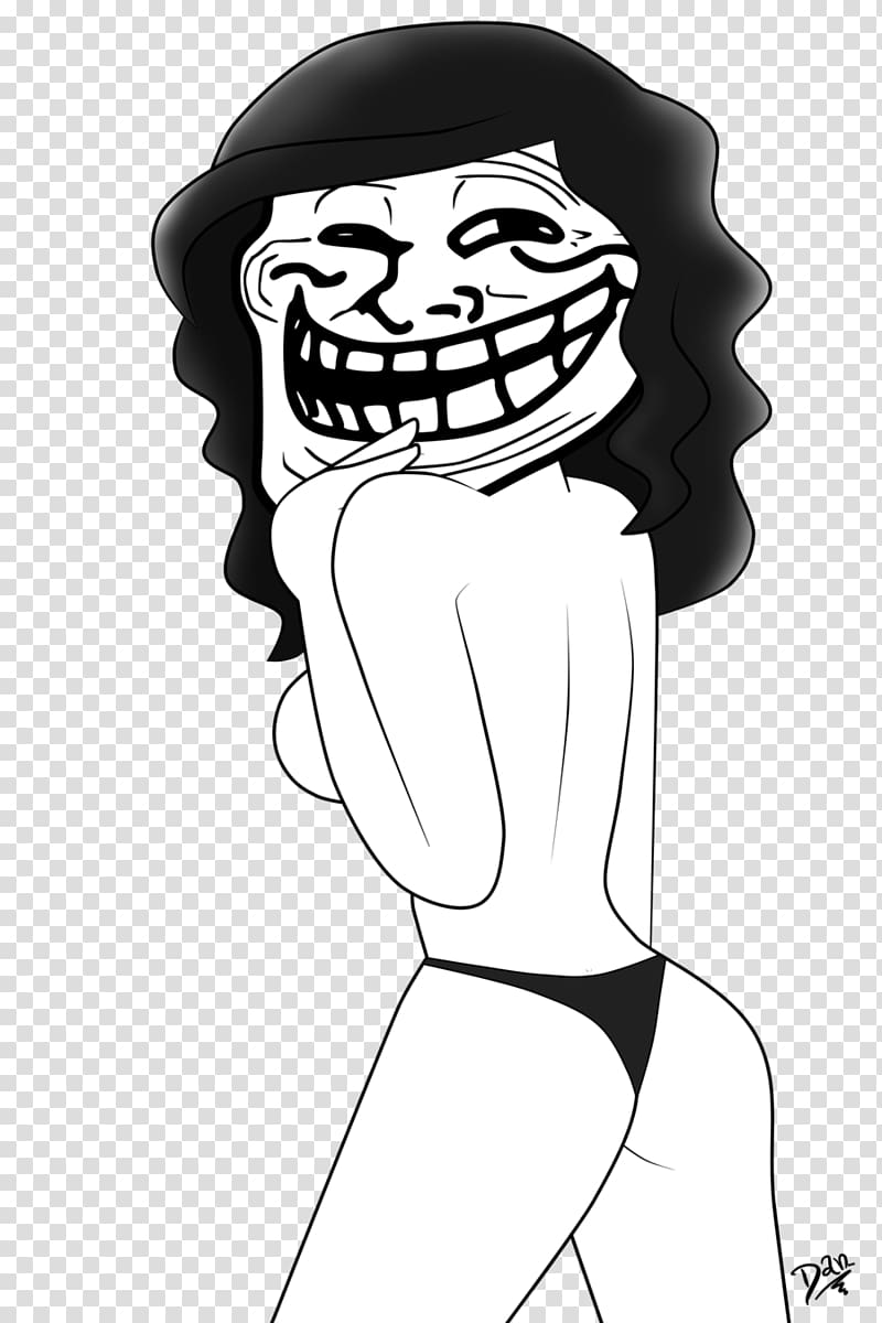 Internet troll Rage comic Trollface Drawing, SEXY GİRL transparent background PNG clipart