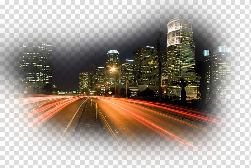 Landscape Desktop Los Angeles, night view transparent background PNG clipart