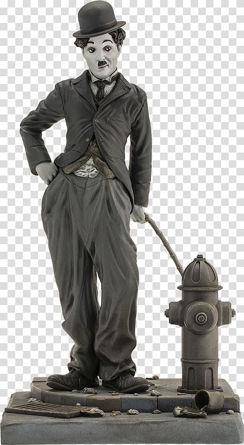 Tramp Statue of Charlie Chaplin, London Toy Silent film, toy transparent background PNG clipart