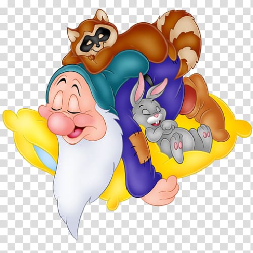 Seven Dwarfs Sneezy Cartoon , Disney Princess transparent background PNG clipart