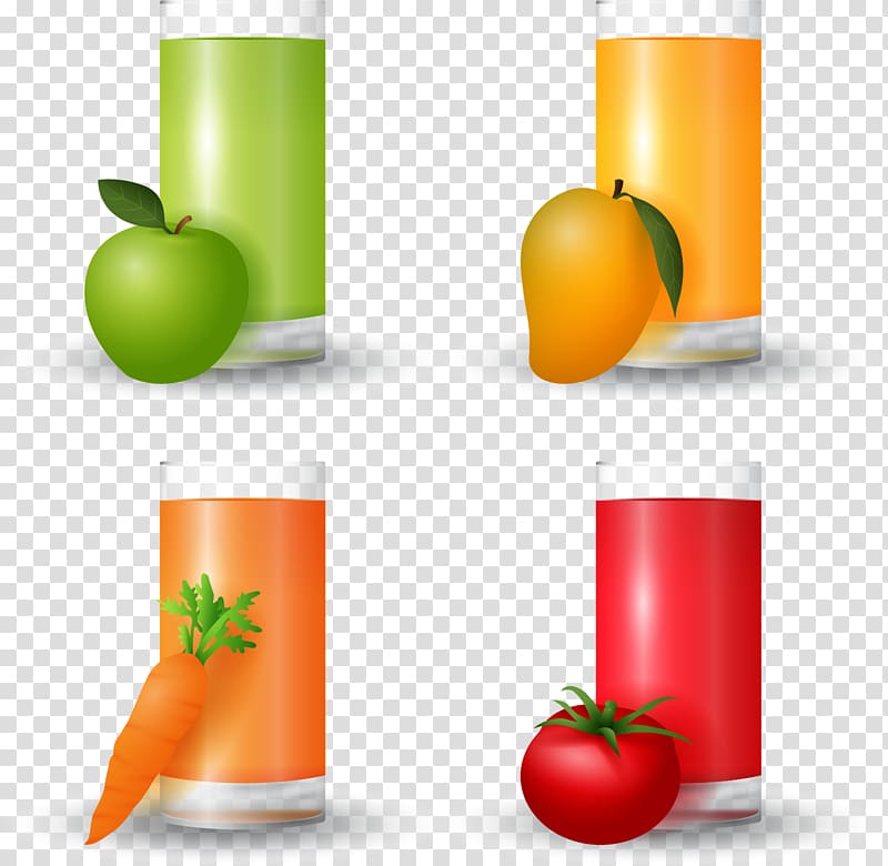 Tomato juice Orange drink Fruit Vegetable, hand-painted fruit and vegetable juice transparent background PNG clipart