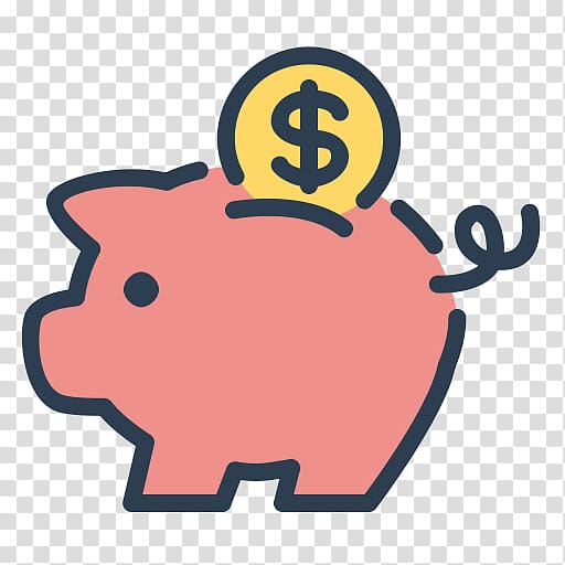 Piggy bank transparent background PNG clipart