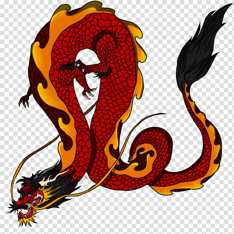 Dragon Cartoon Animal Font, japanese style wind transparent background PNG clipart