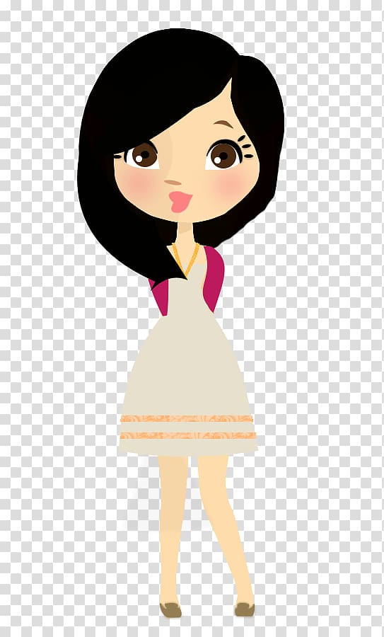 Drawing Doll Demi Here We Go Again, brunette transparent background PNG clipart
