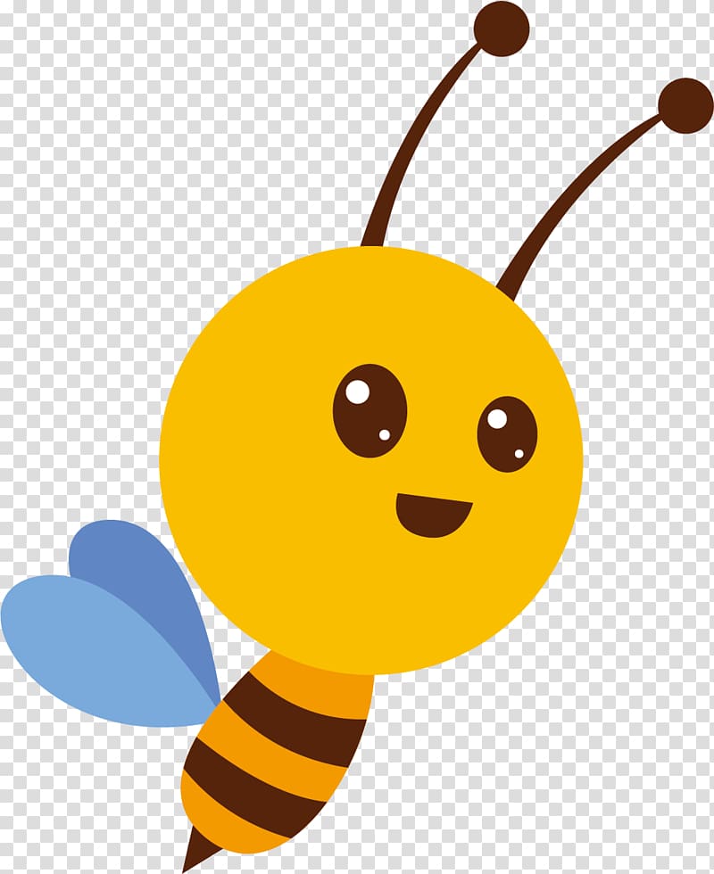yellow and brown bee illustration, Bee Cartoon Apis florea, Small bee venom transparent background PNG clipart