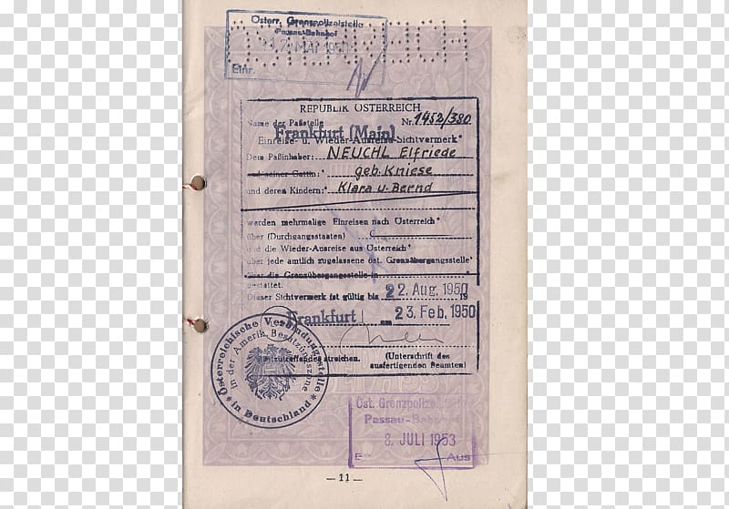 Document Passport Forgery West Germany Austria, passport transparent background PNG clipart