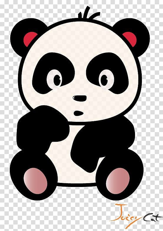 Giant panda Cute Panda Drawing Cartoon, cymbal monkey transparent background PNG clipart