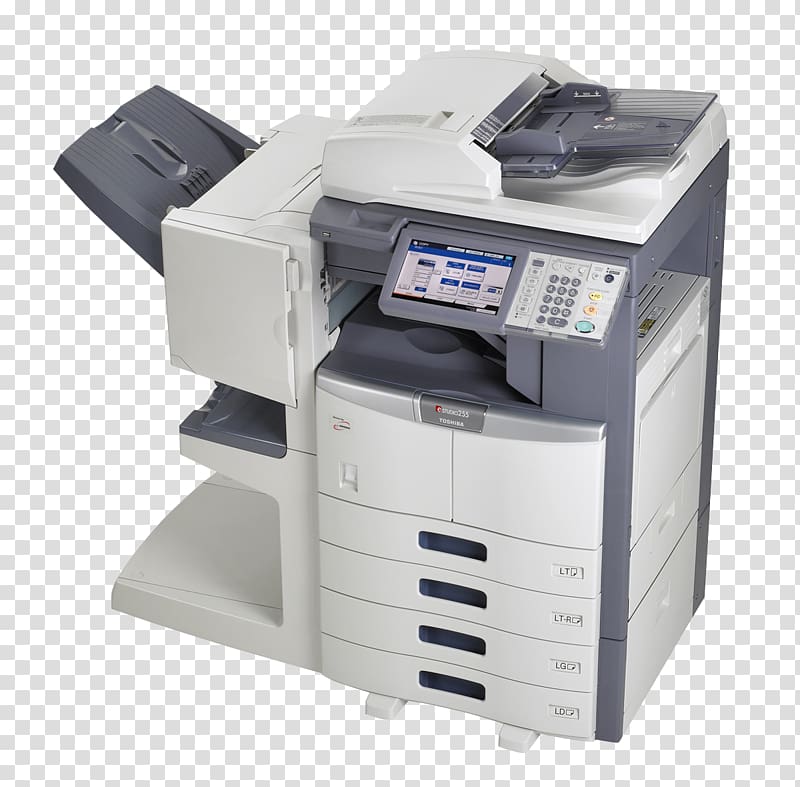white and gray all-in-one printer, copier Copying Xerox Ricoh scanner, machine transparent background PNG clipart