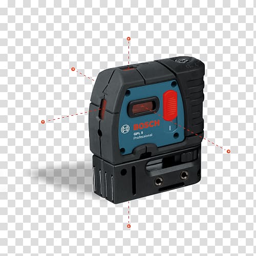 Bosch GPL5 5-Point Self-Leveling Laser Laser Levels Bosch, 3 Point Self Leveling Alignment Laser Level GPL 3 S Bosch GPL5 5-Point Alignment Laser BNA, Full Auto Sear transparent background PNG clipart