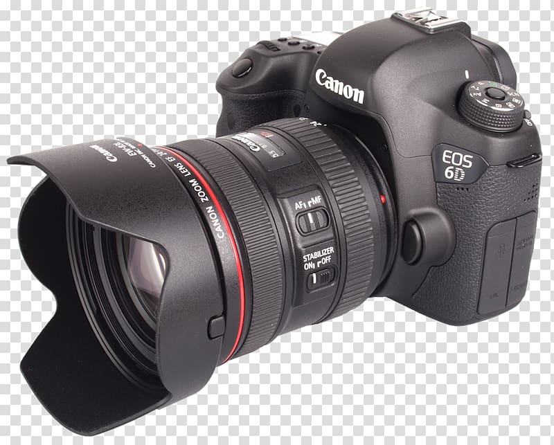 Canon EOS 6D Mark II Canon EF lens mount Canon EF 24–105mm lens Digital SLR, camera lens transparent background PNG clipart