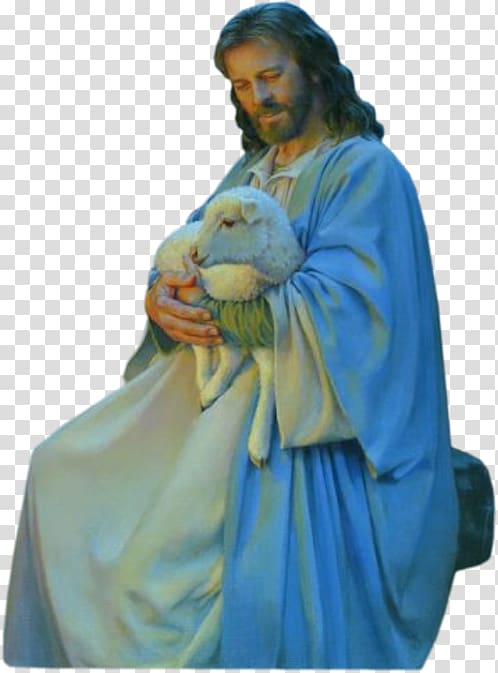 Jesus Good Shepherd Sheep Psalm 23, Jesus transparent background PNG clipart