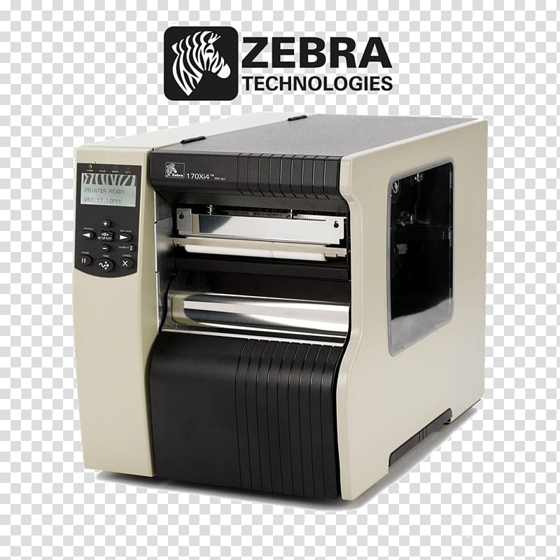 Zebra Technologies Barcode printer Label printer, printer transparent background PNG clipart
