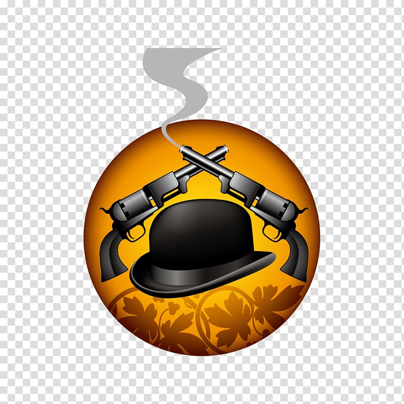 Top hat, Hat and gun transparent background PNG clipart