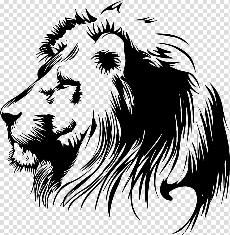 Lion Stencil , Painted lion, lion head stencil transparent background PNG clipart