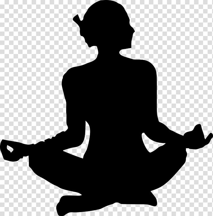 Yoga Lotus position Silhouette Asento , meditation transparent background PNG clipart