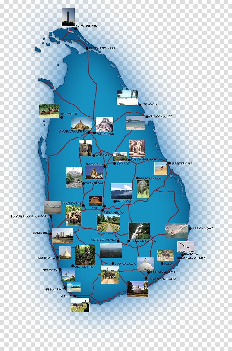 Tourist Map of Sri Lanka