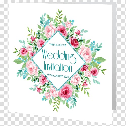 Wedding invitation Floral design Greeting & Note Cards, Roses watercolour transparent background PNG clipart