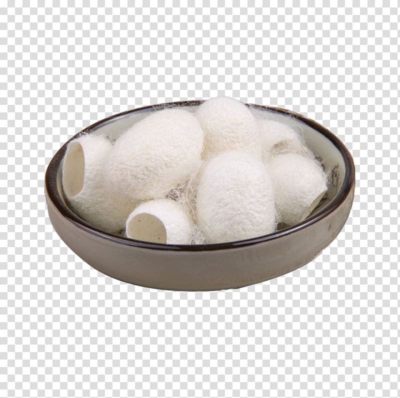 Silkworm Collagen Bozzolo, A bowl of silk balls in kind transparent background PNG clipart
